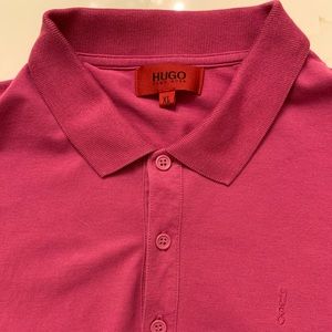 Men’s pink Hugo Boss golf shirt